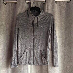 Under Armour Heather Gray Zip-Up Jacket Medium